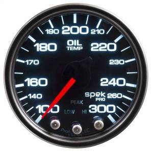 Autometer - AutoMeter GAUGE OIL TEMP 2 1/16in. 300deg.F STEPPER MOTOR W/PEAK/WARN BLK/SMKE/BLK S - P32252 - Image 3