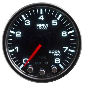 Autometer - AutoMeter GAUGE TACH 2 1/16in. 8K RPM W/SHIFT LIGHT/PEAK MEM BLK/SMOKE/BLK SPEK-PRO - P33452 - Image 3