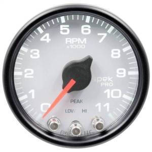 Autometer - AutoMeter GAUGE TACH 2 1/16in. 11K RPM W/SHIFT LIGHT/PEAK MEM WHT/BLK SPEK-PRO - P33612 - Image 3