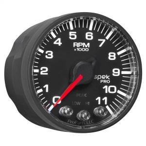 Autometer - AutoMeter GAUGE TACH 2 1/16in. 11K RPM W/SHIFT LIGHT/PEAK MEM BLK/BLK SPEK-PRO - P336328 - Image 4