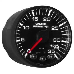 Autometer - AutoMeter GAUGE WATER PRESS 2 1/16in. 35PSI STEPPER MOTOR W/PK/WRN BLK/BLK SPEK-PRO - P343328 - Image 5