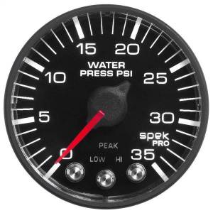 Autometer - AutoMeter GAUGE WATER PRESS 2 1/16in. 35PSI STEPPER MOTOR W/PK/WRN BLK/BLK SPEK-PRO - P343328 - Image 7