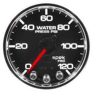 Autometer - AutoMeter GAUGE WATER PRESS 2 1/16in. 120PSI STEPPER MOTOR W/PEAK/WARN BLK/CHRM SPEK - P34531 - Image 3