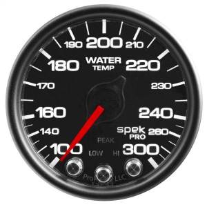 Autometer - AutoMeter GAUGE WATER TEMP 2 1/16in. 300deg.F STEPPER MOTOR W/PEAK/WARN BLK/BLK SPEK - P34632 - Image 3