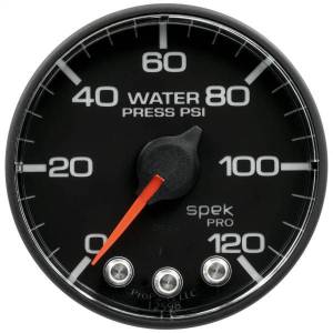Autometer - AutoMeter GAUGE WATER PRESS 2 1/16in. 120PSI STEPPER MOTOR W/PK/WARN SENSOR NOT INCL - P349328 - Image 1