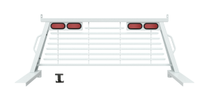 B&W Trailer Hitches Truck Cab Protector / Headache Rack Cab Protector, White - PUCP7500WA