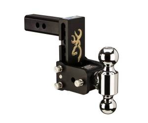 B&W Trailer Hitches B&W Tow And Stow Dual Ball 2" Adj Ball Mount 5" Drop/5-1/2" Rise, Browning - TS10037BB