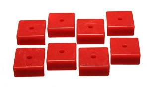 Energy Suspension Universal Leaf Spring Pad Red 2 1/16 in. SQ x 3/8 in. ID x 15/16 in. H - 9.9535R