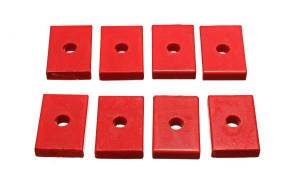 Energy Suspension Universal Leaf Spring Pad Red 2 7/16 in. L x 1 5/8 in. W x 15/32 in. ID x 1/2 in. H - 9.9536R
