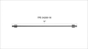 Fleece Performance 18 Inch High Pressure Fuel Line 8mm x 3.5mm Line M14 x 1.5 Nuts - FPE-34200-18