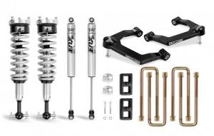 Cognito 3-Inch Performance Ball Joint Leveling Lift Kit With Fox PS Coilover 2.0 IFP Shocks for 19-22 Silverado/Sierra 1500 2WD/4WD - 210-P0879