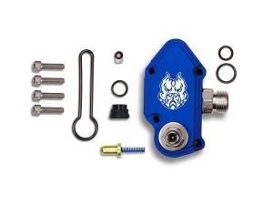 Sinister Diesel 03-07 Ford Powerstroke 6.0L Blue Spring Kit with Adjustable Billet Spring Housing - SD-FUELBLK-6.0-ADJ