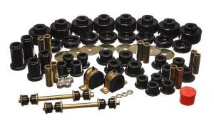 Energy Suspension Hyper-Flex System Black Incl. Front Control Arm Bushing Front Sway Bar Bushings And End Links Rear Spring And Shackle Bushings Body Mount Performance Polyurethane - 3.18128G