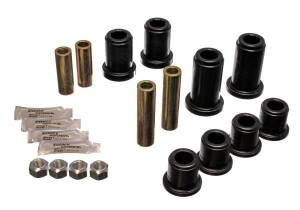 Energy Suspension Control Arm Bushing Set Black Front Must Reuse Existing Outer Metal Shells And All Metal Hardware Performance Polyurethane - 3.3185G