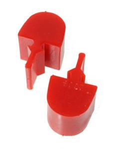 Energy Suspension Control Arm Bump Stop Set Red Front Pull Thru Style H-1.25 in. L-1.5 in. W-1 9/16 in. Incl. 2 Per Set Performance Polyurethane - 3.9102R