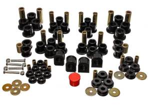 Energy Suspension Hyper-Flex System Black Incl. Front And Rear Spring Bushings Front Track Rod Bushings Front And Rear Sway Bar And End Link Bushings Performance Polyurethane - 4.18124G
