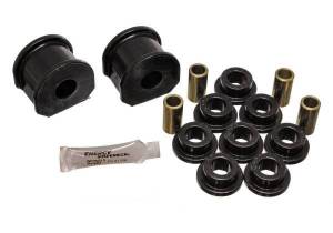 Energy Suspension Sway Bar Bushing Set Black Incl. 2 Sway Bar Bushings/8 End Link Bushings/4 Sleeves Bar Dia. 5/8 in. Bushing H-2 in. Performance Polyurethane - 4.5117G