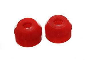 Energy Suspension Tie Rod Dust Boot Red Round Style Largest Dia. Taper 0.59 in./15mm Socket Top Dia. 1 3/8 in./35mm 2 Pack - 9.13101R