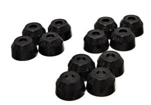 Energy Suspension Tie Rod Dust Boot Black Round Style Largest Dia. Taper 0.472 in./12mm Socket Top Dia. 1.2 in./30.5mm Box Of 12 - 9.13109G