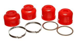 Energy Suspension Ball Joint Dust Boot Set Red Front Performance Polyurethane Incl. 2 Upper/Lower Ball Joint Boots - 9.13136R