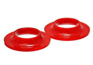 Energy Suspension Coil Spring Isolator Set Red ID 2 1/8 in. OD 4 1/8 in. H-13/16 in. Performance Polyurethane - 9.6106R