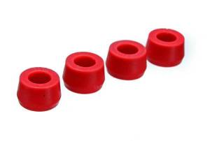Energy Suspension Universal Shock Eyes Red Front And Rear Half Bushings For Hourglass Style ID 5/8 in. L-11/16 in. w/4 Bushings Performance Polyurethane - 9.8113R