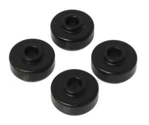 Energy Suspension Universal Shock Eyes Black Front And Rear Shock Tower Bayonet End Style 5/8 in. Nipple ID 3/8 in. 5/8 in. Thick w/4 Grommets Performance Polyurethane - 9.8126G