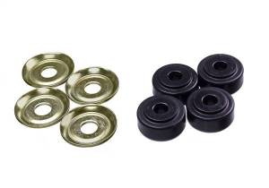 Energy Suspension Shock Bushing Set Black Front And Rear Shock Tower Bayonet End Style OD 1 1/4 in. 7/8 in. Nipple ID 3/8 in. w/4 Bushings/4 Washers Performance Polyurethane - 9.8177G