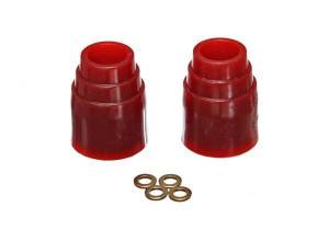 Energy Suspension Universal Bump Stop Set Red Stepped Style H-3 1/8 in. Dia. 2 7/16 in. w/o Hardware Incl. 2 Per Set Performance Polyurethane - 9.9143R