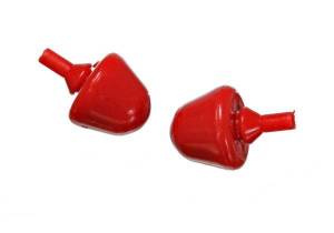 Energy Suspension Universal Bump Stop Set Red Round Pull Thru Style H-1.25 in. L-1.5 in. W-1 9/16 in. Incl. 2 Per Set Performance Polyurethane - 9.9151R