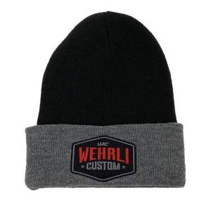 Wehrli Custom Fabrication Beanie Hat Black & Grey - Badge - WCF100658