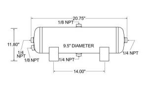 Firestone Ride-Rite Air Tank 5 Gal 5 Ports Suspension Self-Leveling Unit - 9246