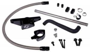 Fleece Performance Cummins Coolant Bypass Kit 003-05 Auto Trans with Stainless Steel Braided Line - FPE-CLNTBYPS-CUMMINS-0305-SS