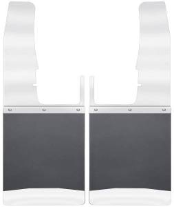 Husky Liners Mud Flaps - Kick Back Mud Flaps Front 12" Wide - Stainless Steel Top and Weight - 17098