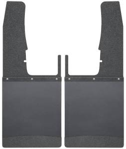 Husky Liners Mud Flaps - Kick Back Mud Flaps Front 12" Wide - Black Top and Black Weight - 17103