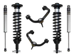 ICON Vehicle Dynamics - ICON Vehicle Dynamics 21-23 FORD F150 2WD 0-3" STAGE 2 SUSPENSION SYSTEM W TUBULAR UCA - K93122T - Image 1