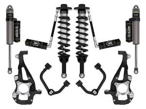 ICON Vehicle Dynamics - ICON Vehicle Dynamics 21-23 FORD F150 4WD 3.5-4.5" STAGE 3 SUSPENSION SYSTEM W TUBULAR UCA - K93143T - Image 1