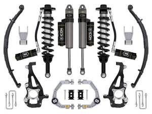 ICON Vehicle Dynamics - ICON Vehicle Dynamics 21-23 FORD F150 4WD 3.5-4.5" STAGE 3 SUSPENSION SYS BILLET UCA / LEAF PACK - K93143L - Image 1