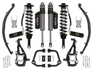 ICON Vehicle Dynamics 21-23 FORD F150 4WD 3.5-4.5" STAGE 4 SUSPENSION SYS TUBULAR UCA / LEAF PACK - K93144TL