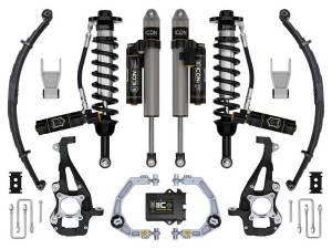 ICON Vehicle Dynamics 21-23 FORD F150 4WD 3.5-4.5" STAGE 5 SUSPENSION SYS BILLET UCA / LEAF PACK - K93145L