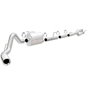 MagnaFlow Sys C/B 11-15 Ford Super Duty F250 6.2L EC CC, SS 3.5in Single Rear Pass Side Ext 5in Tip - 19174