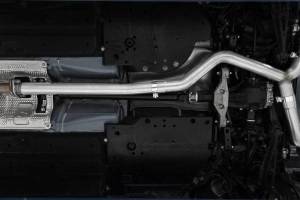 MBRP Exhaust - MBRP Exhaust 3in. Cat-BackDual Split Rear ExitQuad OutletStreet ProfileT304CF Tips - S48073CF - Image 3