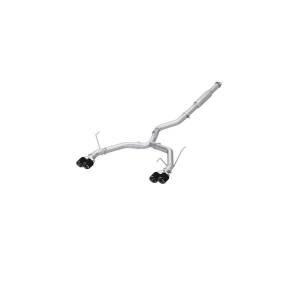 MBRP Exhaust - MBRP Exhaust 3in. Cat-BackDual Split Rear ExitQuad OutletRace VersionT304CF Tips - S48083CF - Image 1