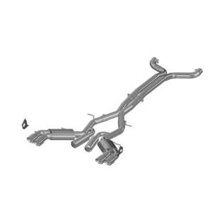 MBRP Exhaust 3in. Cat-BackDual MufflerDual Rear ExitQuad TipStreetT409 - S7032409