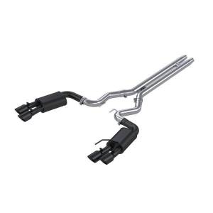 MBRP Exhaust 3in. Cat-BackDual Rear ExitQuad TipsStreet VersionBLK - S7205BLK
