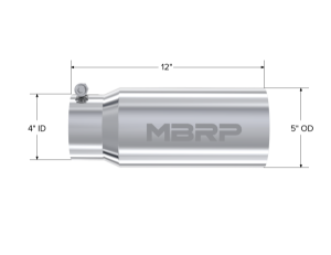 MBRP Exhaust - MBRP Exhaust 5" OD.Dual Wall Straight4" InletT304 Stainless Steel. - T5049 - Image 2