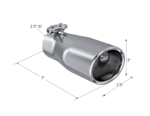 MBRP Exhaust - MBRP Exhaust Tip3 in. O.D. Oval 2in. inlet 7 1/16in. lengthT304. - T5116 - Image 2