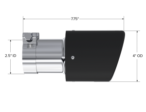 MBRP Exhaust - MBRP Exhaust Tip4in. O.D.Dual Wall Angled2in. inlet7.7in. lengthCF. - T5123CF - Image 2