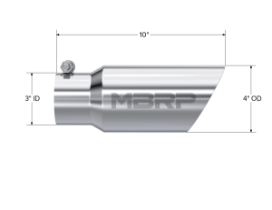 MBRP Exhaust - MBRP Exhaust 3in. Inlet Dual Wall Angled Tail Pipe Tip - T5156 - Image 2