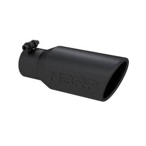 MBRP Exhaust Tip4in. O.D. Angled Rolled End 2 3/4in. inlet 10in. lengthBLK. - T5157BLK